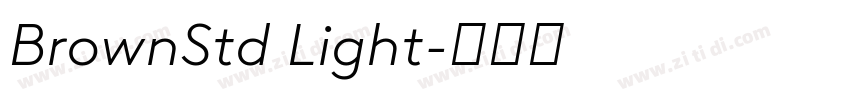 BrownStd Light字体转换